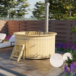 Hottub met interne RVS kachel ø200 cm, Onbehandeld vuren